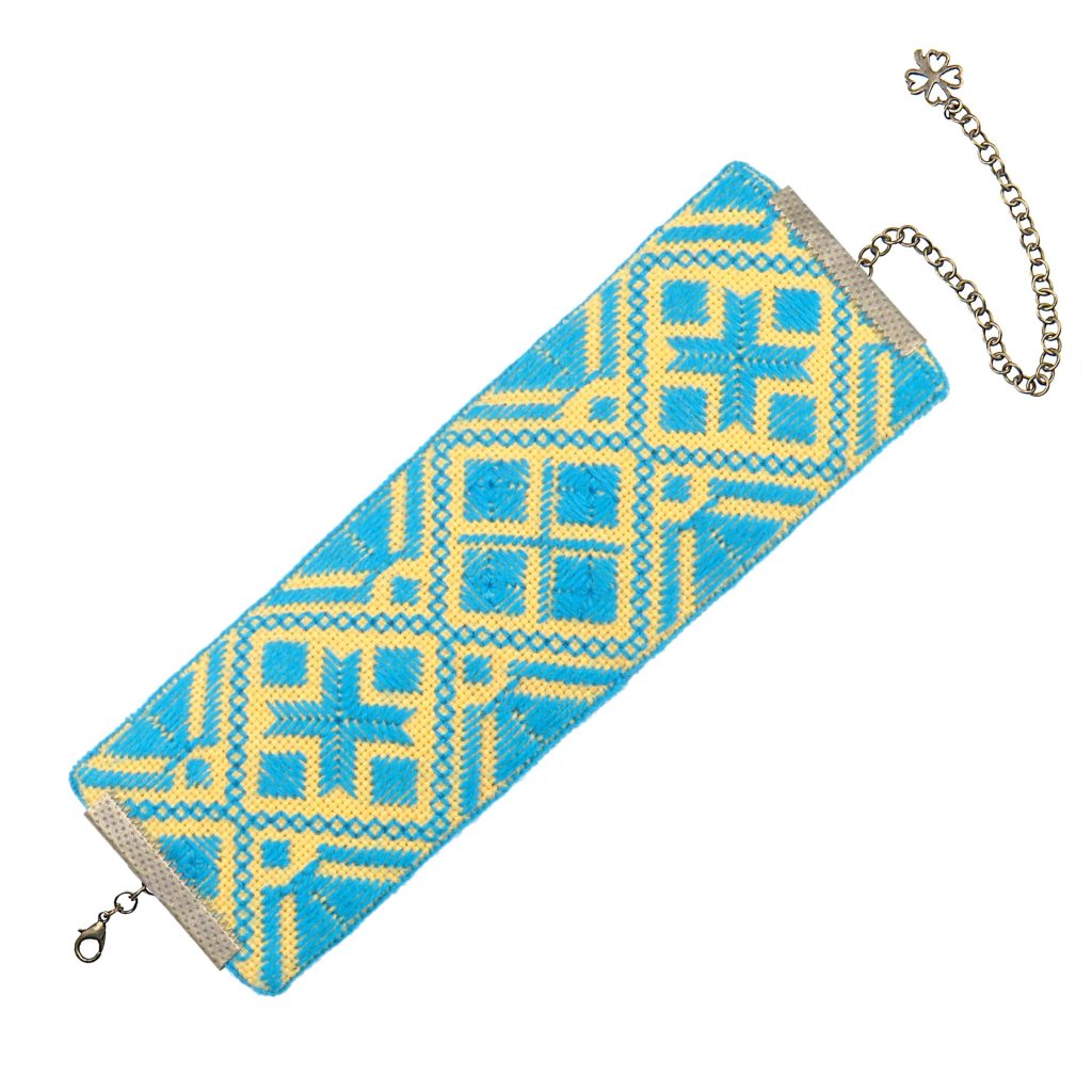 مچبند دستدوز فیروزه ای روچ